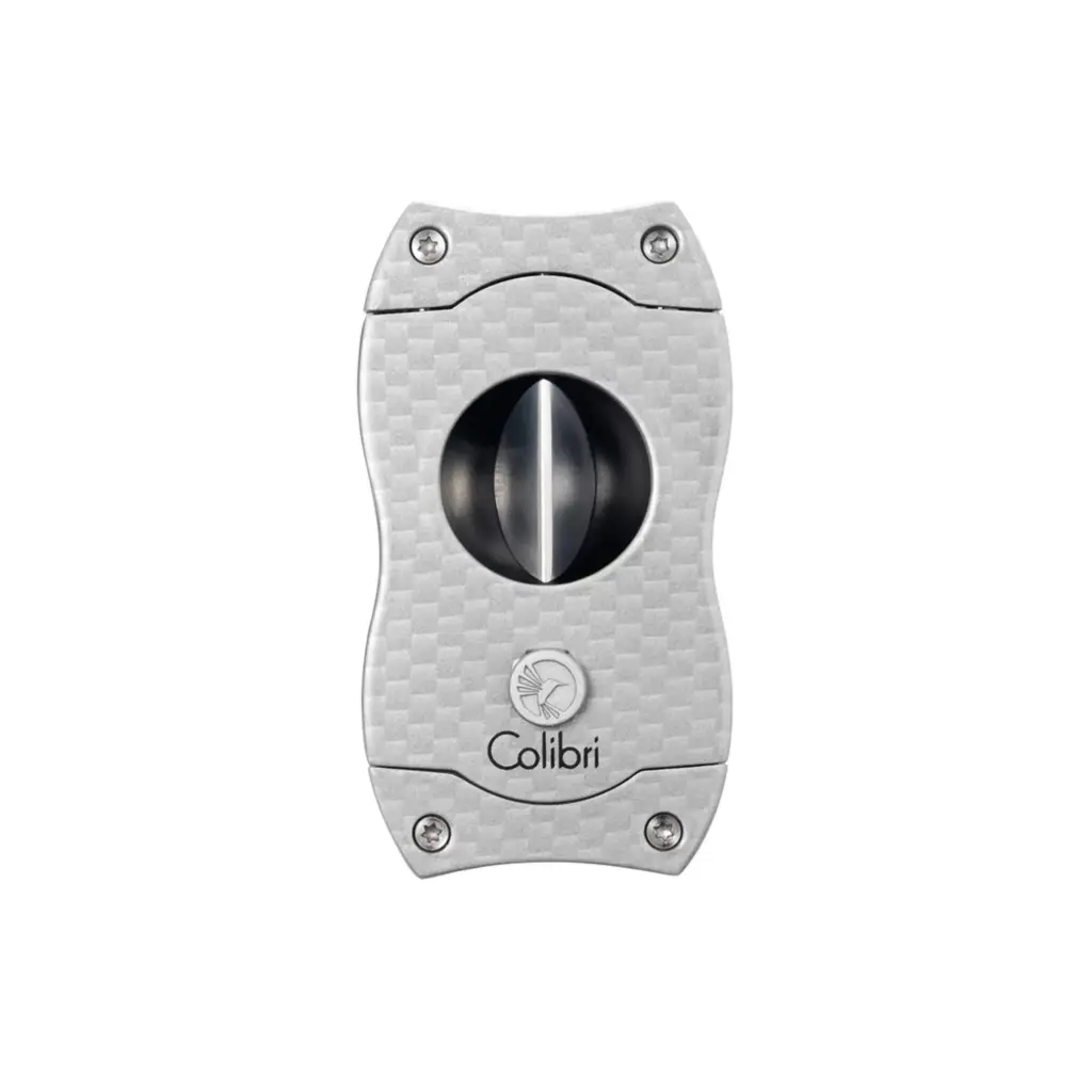 Cigar Cutter - Colibri V-Cut Carbon Fibre Silver