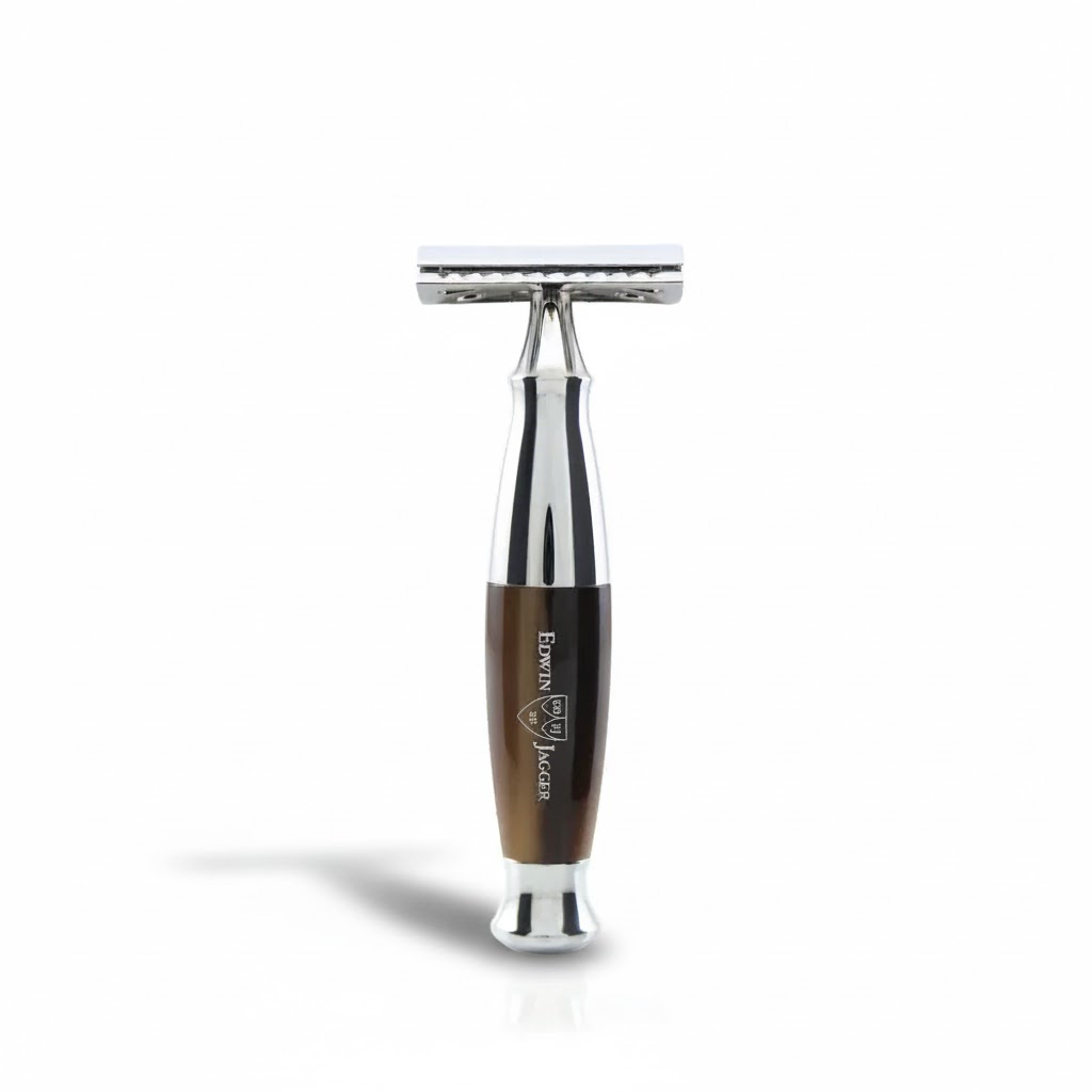 Shaving Accessories - Edwin Jagger 36 Range Safety Razor Light Horn/Chrome