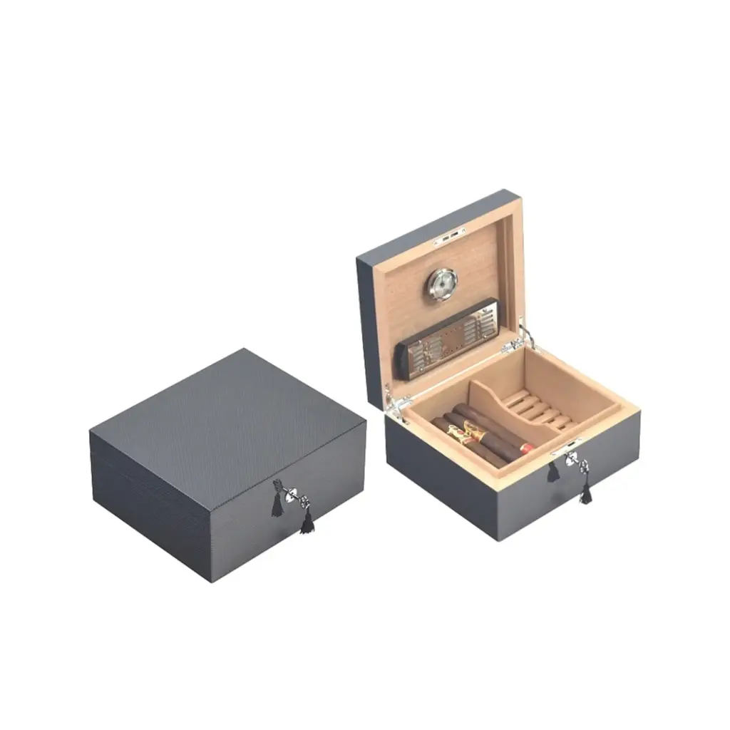 Humidor - Lubinski Carbon Fibre - 50 Cigars