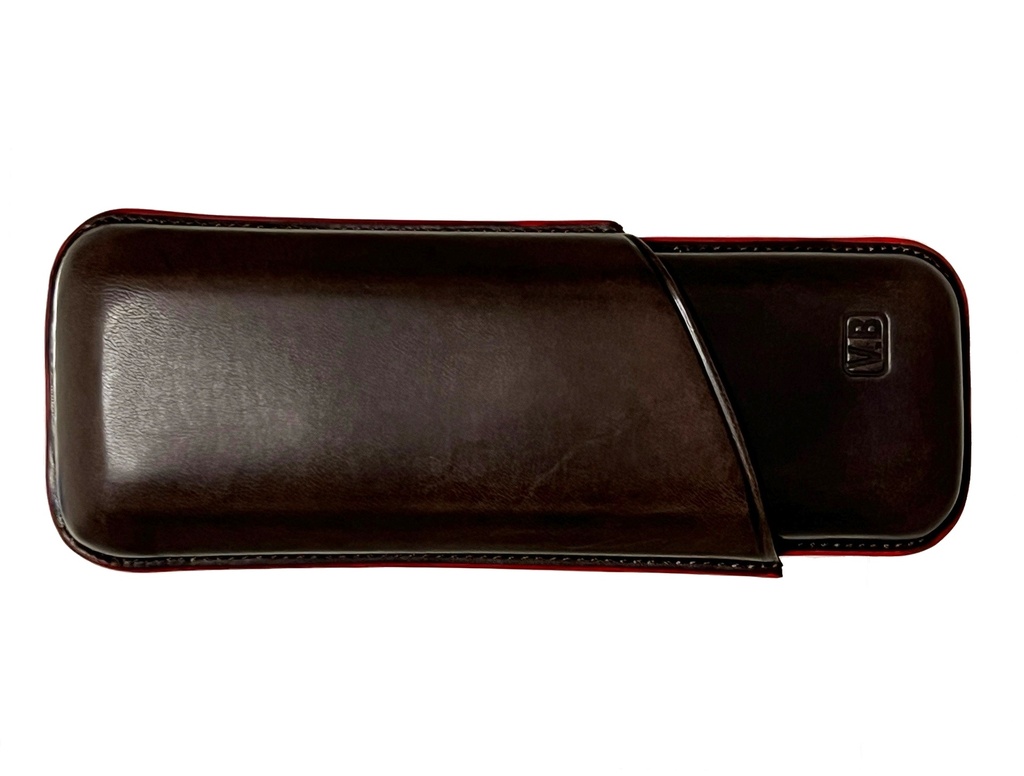 Cigar Case - Vb Gordo Red - 2 Cigars