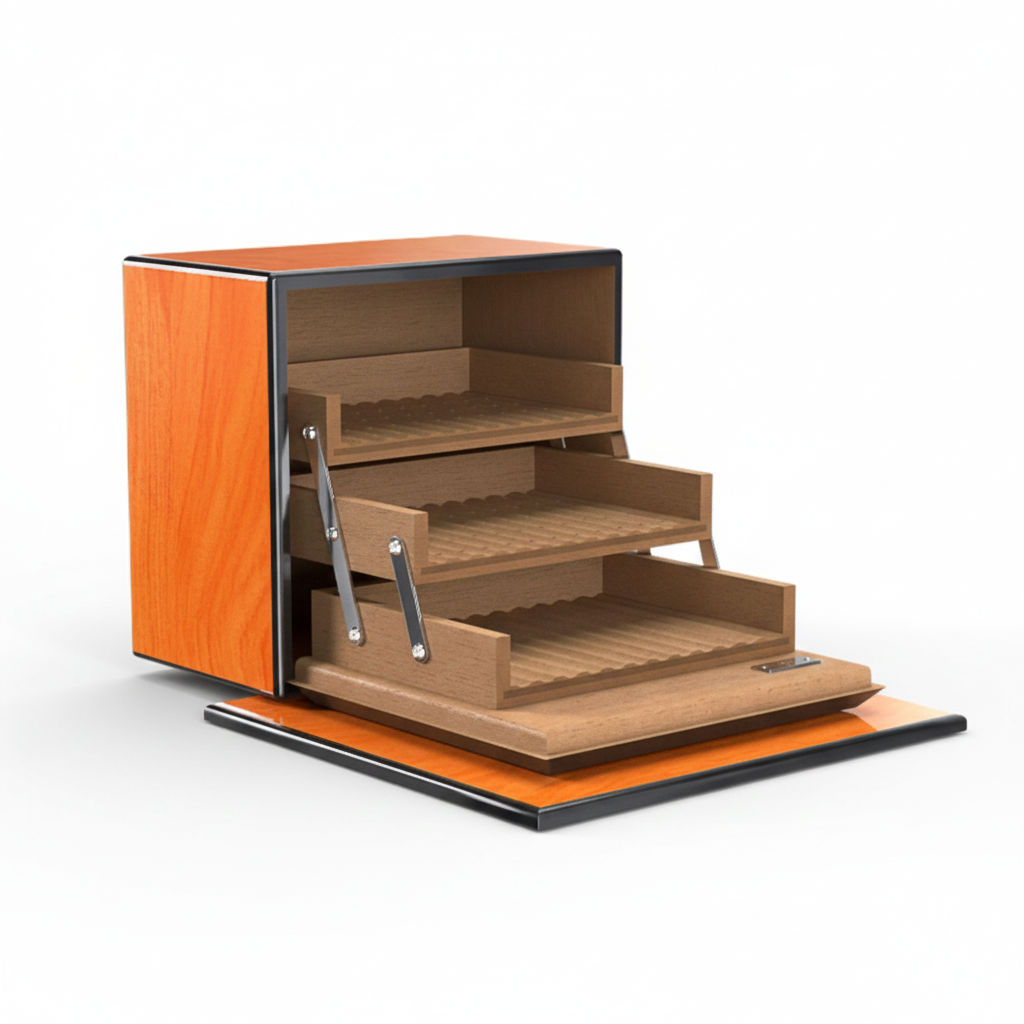 Humidor - Pinel Et Pinel Sycamore Orange - 145 Cigars