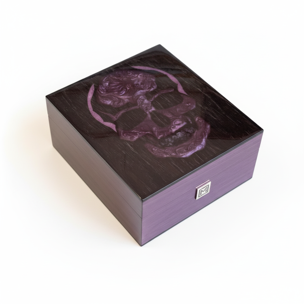 Humidor - Maccarrone Skull Resin Lim. Ed. - 40 Cigars