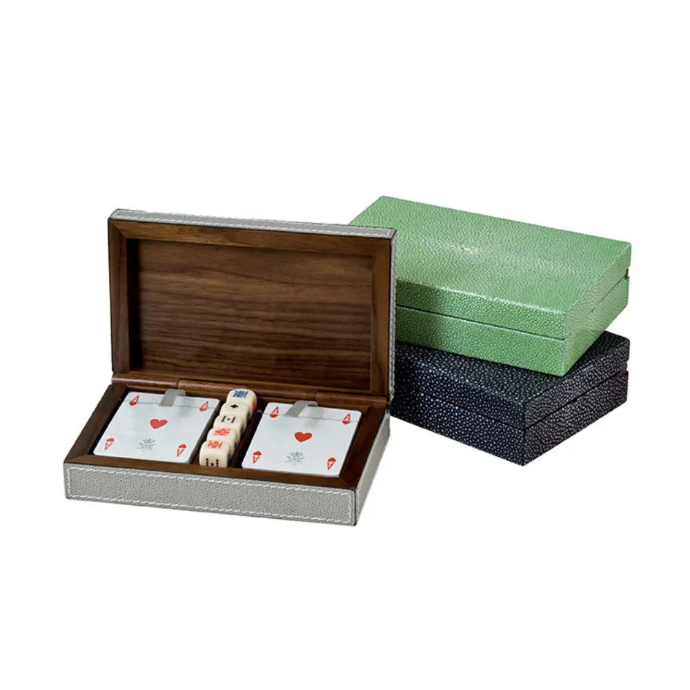 Game - Giobagnara Royal Dice & Playing Card Holder Loden Green