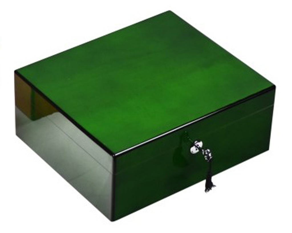 Humidor - Lubinski High Polish Green - 50 Cigars