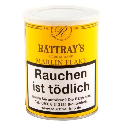Pipe Tobacco - Rattray'S British Collection Marlin Flake - Tin Of 100G