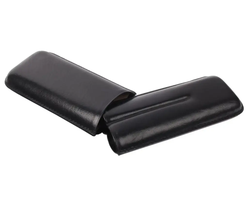 Cigar Case - Leather Gordo Black - 2 Cigars