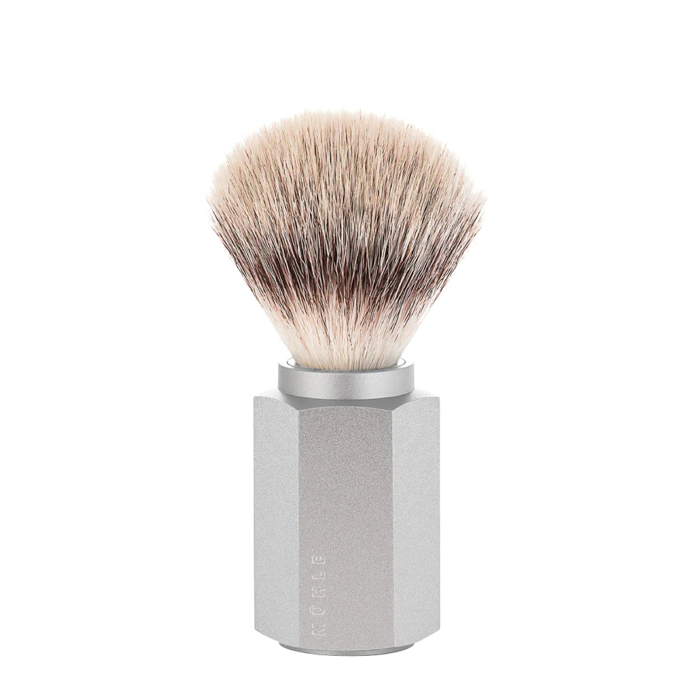 Shaving Accessories - Mühle Brush Hexagon Silvertip Pure Silver Gray (kopie)