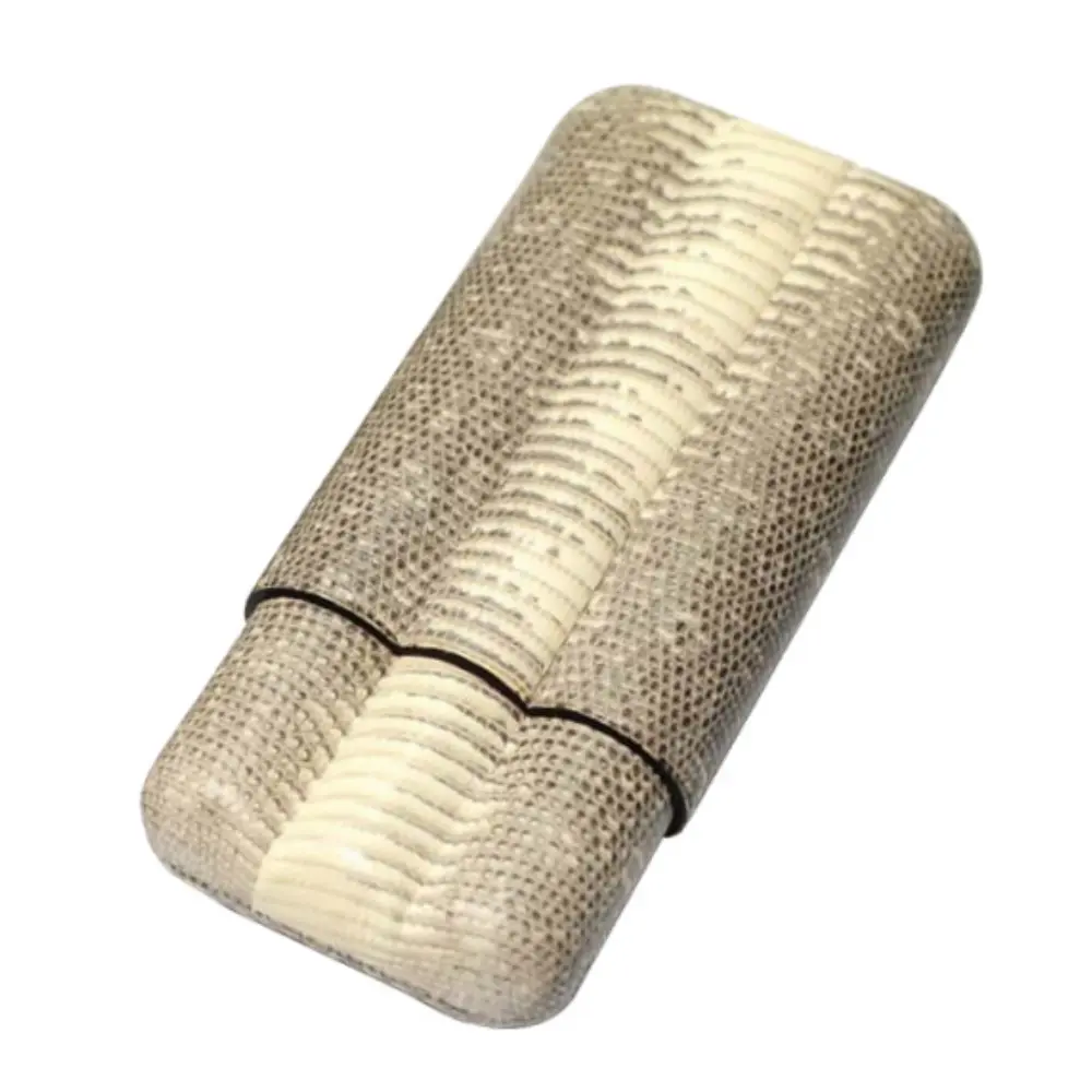 Cigar Case - Fallon Nixes Lizard Sublimes Beige - 3 cigars 
