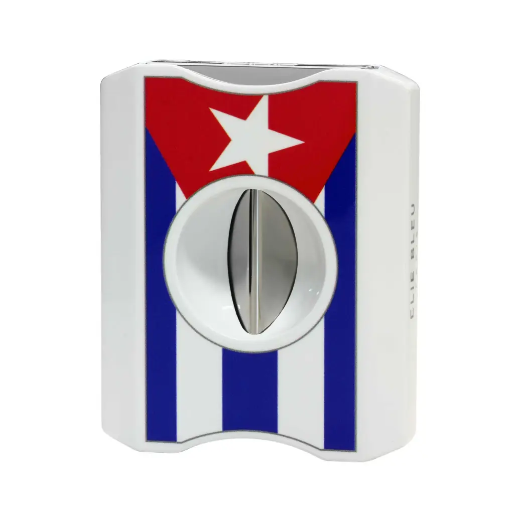 Cigar Cutter - Elie Bleu V Cut Cuban Flag