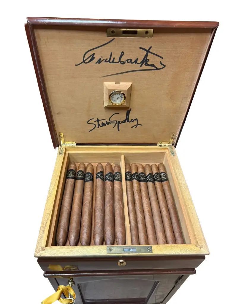 XI Friends of Partagas Festival Humidor hand signed by Castro and Spielberg