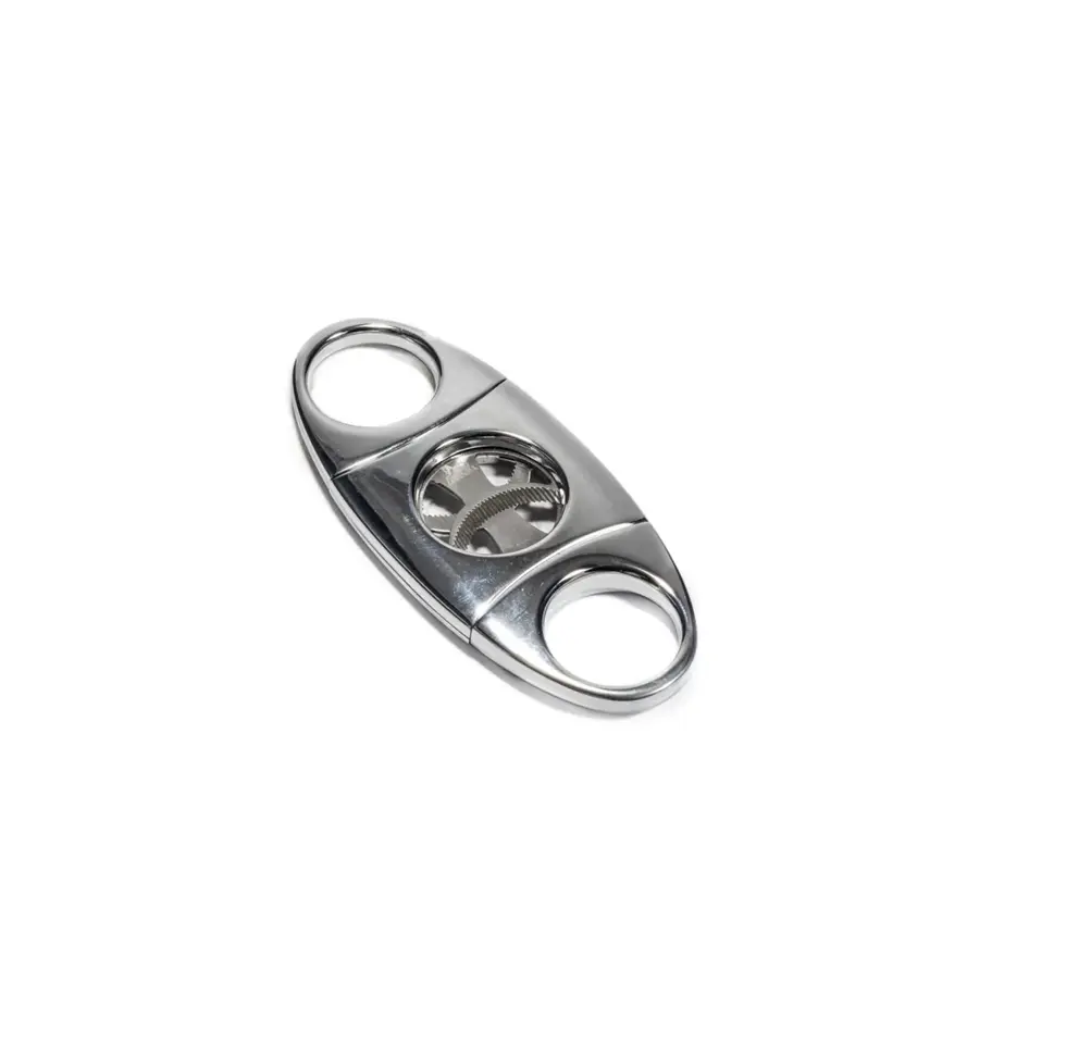 Cigar Cutter - Lubinski Cut Out Double Blade Chrome