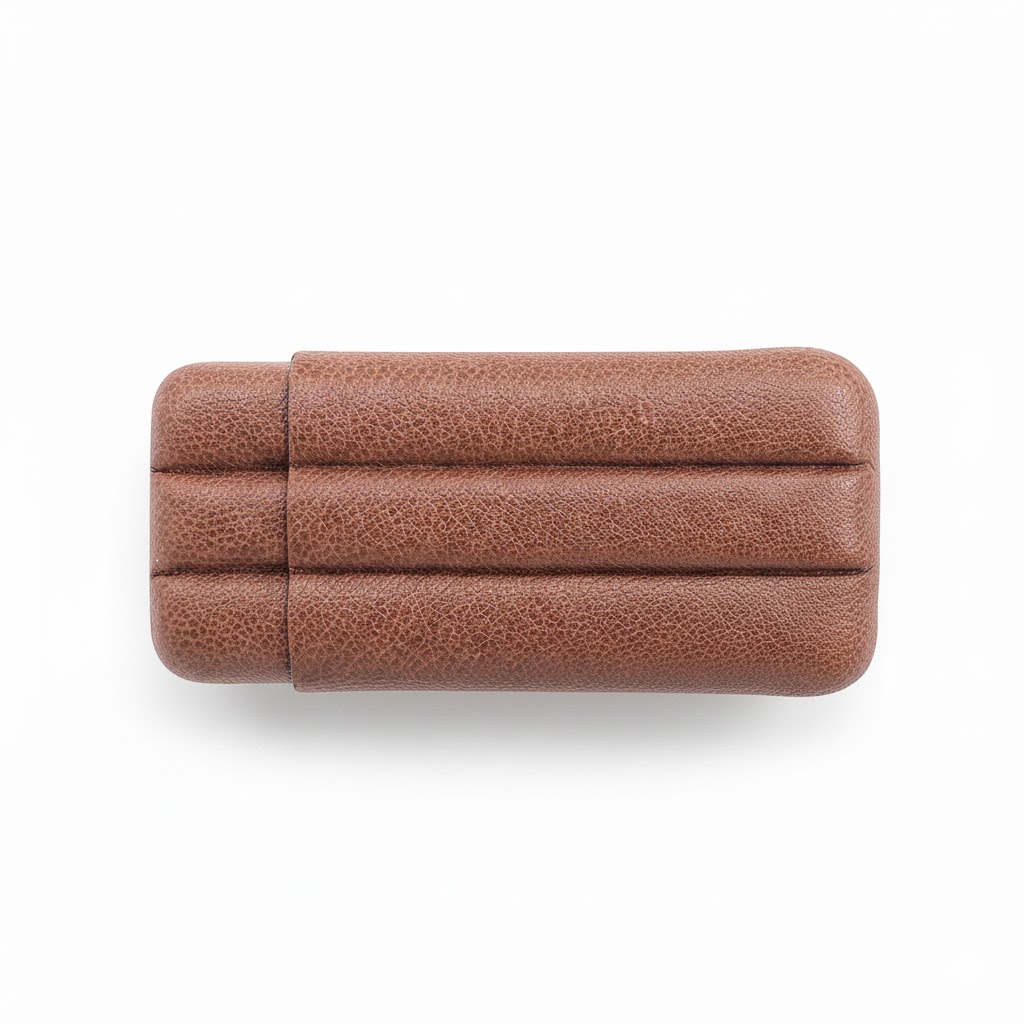 Cigar Case - Fallon Nixes Buffalo Sublimes Cognac - 3 Cigars