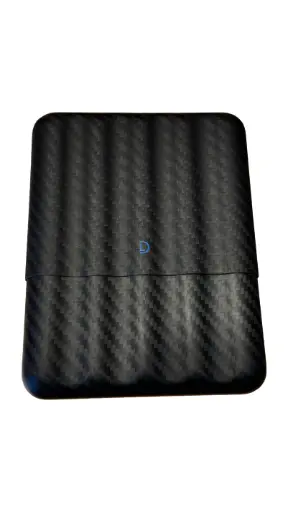 [51252] Cigar Case - Dominique London Signature Carbon Fibre 5 Cigar