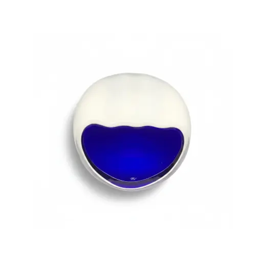 [9171] Ashtray - Czevitrum Salamander Large Blue - 3 Cigars